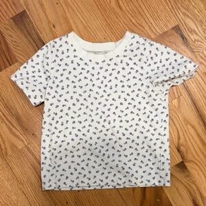 Pink Chicken White and Purple Floral Tee